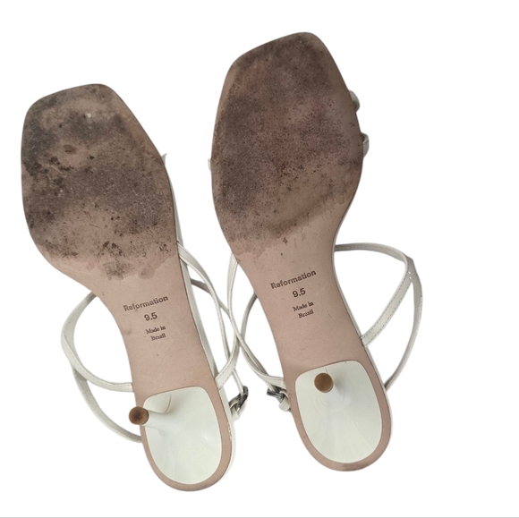 Reformation Genni Strappy Skinny Heel Patent Leather Sandal Size 9.5 - Picture 7 of 11